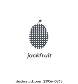 Signo vectorial del símbolo del fruto de la chaqueta aislado en un fondo blanco. color de icono modificable.