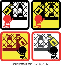 Vector Sign Keep Out Of Reach Of Children