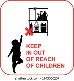 Vector Sign Keep Out Of Reach Of Children