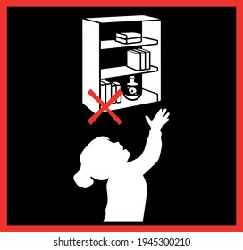 signo vectorial mantener fuera del alcance de los niños