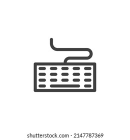 Vector sign of the keyboard symbol is isolated on a white background. keyboard icon color editable.