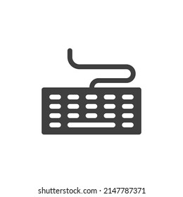 Vector sign of the keyboard symbol is isolated on a white background. keyboard icon color editable.