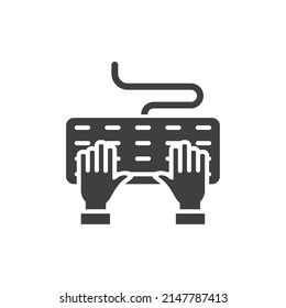 El símbolo vector del teclado está aislado en un fondo blanco. color del icono de teclado modificable.