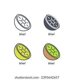 Vector sign of the kiwi symbol isolated on a white background. icon color editable.