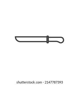 Vector sign of the knife symbol is isolated on a white background. knife icon color editable.