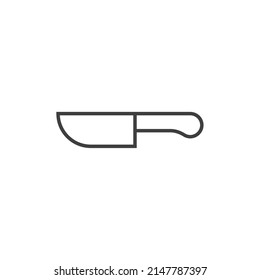 Vector sign of the knife symbol is isolated on a white background. knife icon color editable.
