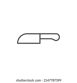 Das Vektorzeichen des Messerzeichens ist einzeln auf weißem Hintergrund. Messersymbol-Farbe editierbar.
