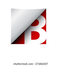 vector sign label letter B