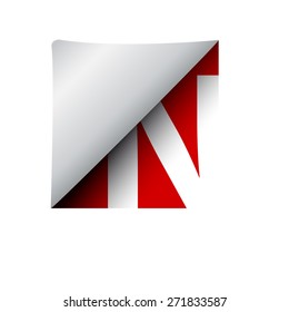 vector sign label letter N