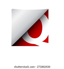 vector sign label letter Q