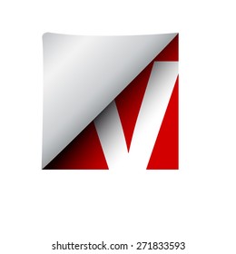 vector sign label letter V