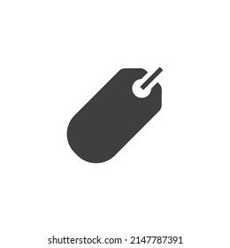 El signo vectorial del símbolo de etiqueta se aísla en un fondo blanco. color de icono de etiqueta modificable.
