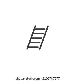 Vector sign of the Ladder symbol is isolated on a white background. Ladder icon color editable.