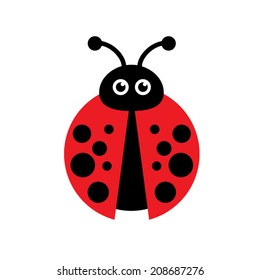 Vector sign ladybug