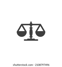 Das Vektorzeichen des Symbols "Gesetz" ist einzeln auf weißem Hintergrund. Die Farbe des Juristischen Maßstabs ist editierbar.