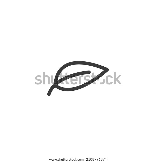 Vector sign of the leaf\
nature symbol is isolated on a white background. leaf nature icon\
color editable.