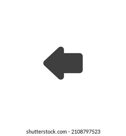 Vector sign of the left arrow symbol is isolated on a white background. left arrow icon color editable.