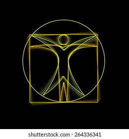Vector sign Leonardo da Vinci