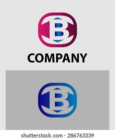 Vector sign letter B 