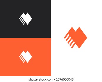 Vector sign letter M. Logo or icon design. M monogram. Universal business identity element. Vector illustration for your design.