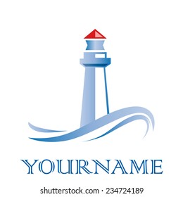 Vector sign lighthouse