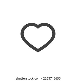 Vector sign of the Like Heart symbol is isolated on a white background. Like Heart icon color editable.