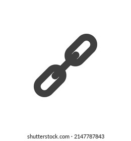 El signo vectorial del símbolo de enlace está aislado en un fondo blanco. color del icono de enlace modificable.