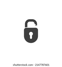 Vector sign of the lock symbol is isolated on a white background. lock icon color editable.