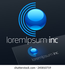 Vector sign. Logo for Business, Media, Technology