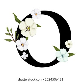 Vector sign and logo with flowers decorations.Typographic calligraphy logogram with abstract shapes. Design for wedding cards, logo of shops and monogram for invitations.