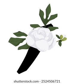 Signo de Vector y logotipo con decoraciones de flores. Logograma de caligrafía tipográfica con Formas abstractas. Diseño para tarjetas de boda, logotipo de tiendas y monograma para invitaciones.