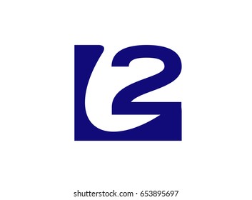 Vector sign logo number 2
