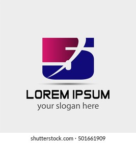 Vector sign logo number 5
