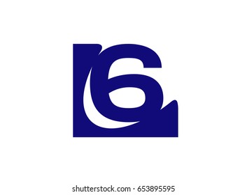 Vector sign logo number 6

