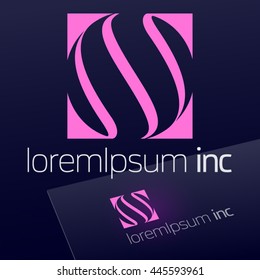 Vector sign. Logotype for Business, Cosmetics, Fashion