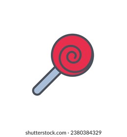 Vector sign of the lollipop symbol isolated on a white background. icon color editable.