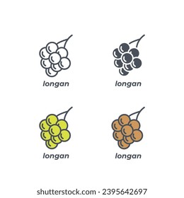 Vector sign of the longan symbol isolated on a white background. icon color editable.