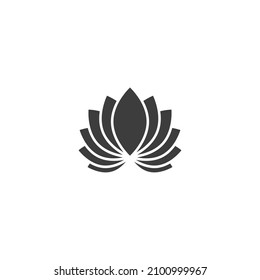 Vector sign of the lotus symbol is isolated on a white background. lotus icon color editable.