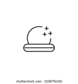 Vector sign of the magic crystal ball symbol is isolated on a white background. magic crystal ball icon color editable.