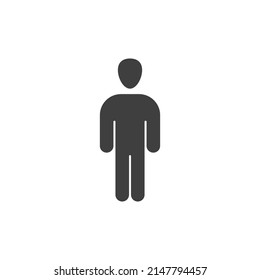 Vector sign of the man symbol is isolated on a white background. man icon color editable.
