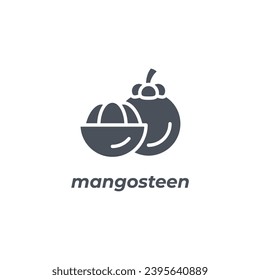 Vector sign of the mangosteen symbol isolated on a white background. icon color editable.