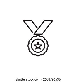 Vector Sign Medal Symbol Isolated On Stock Vector (Royalty Free ...