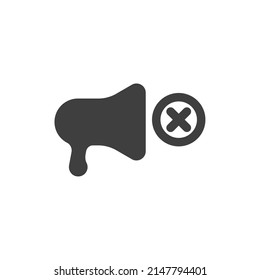 Vector sign of the Megaphone symbol is isolated on a white background. Megaphone icon color editable.