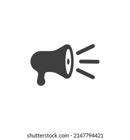 Vector sign of the Megaphone symbol is isolated on a white background. Megaphone icon color editable.