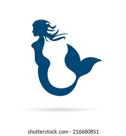 Vector sign mermaid