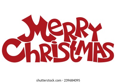 Vector sign. Merry Christmas.