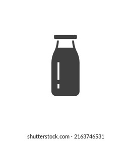 Vektorzeichen des Milchflaschenzeichens ist einzeln auf weißem Hintergrund. Milchflaschen Symbol Farbe editierbar.