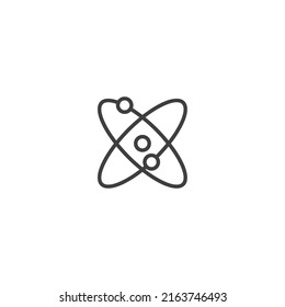 Das Vektorzeichen des Molekül-Symbols ist einzeln auf weißem Hintergrund. Icon-Farbe des Moleküls editierbar.