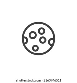 Vector sign of the moon symbol is isolated on a white background. moon icon color editable.