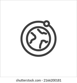 Vector sign of The moon symbol is isolated on a white background. moon icon color editable.